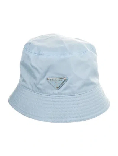 Pre-owned Prada Logoed Bucket Hat In Blue