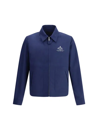 Prada Logoed Jacket In Baltico