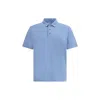 Prada Logoed Polo Shirt In Blue
