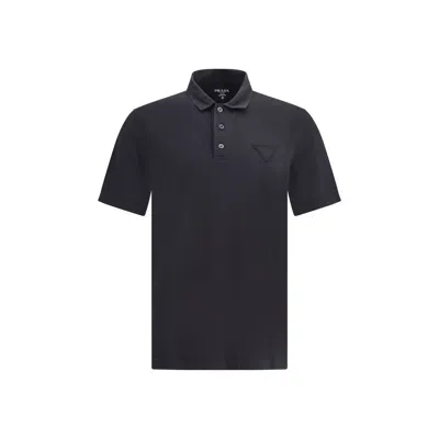 PRADA LOGOED POLO SHIRT