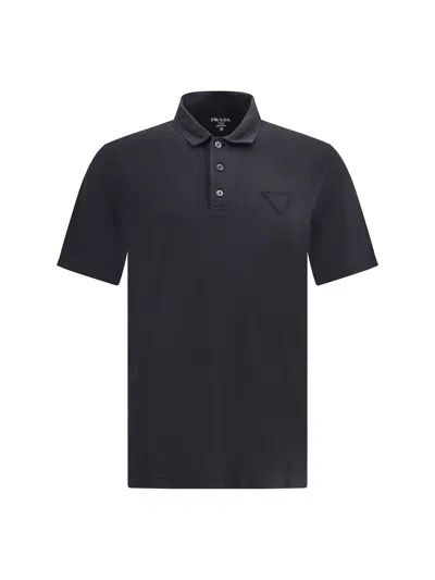 PRADA LOGOED POLO SHIRT