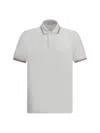 Prada Piqué Polo Shirt In Bianco+rosso