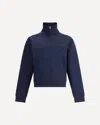 Prada Technical Jersey Full-zip Track Jacket In Blue