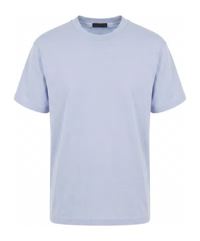 Prada Logo-patch Crew-neck T-shirt In White