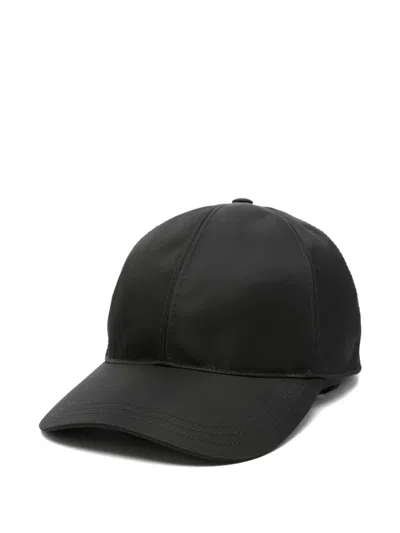 Pre-owned Prada Logo-plaque Baseball Cap In Black