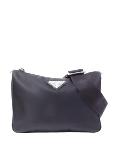 Pre-owned Prada Logo-plaque Cross Body Bag In Black