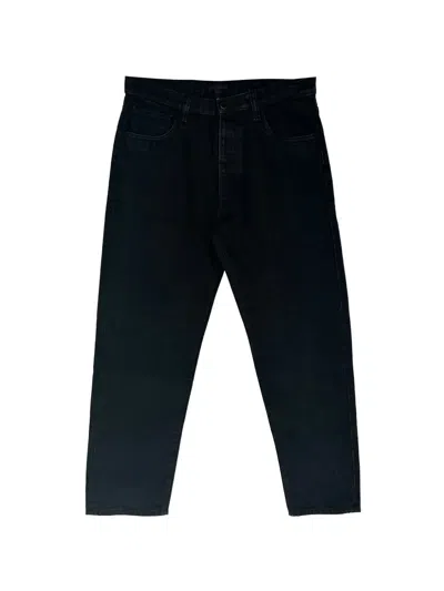 Pre-owned Prada Logo-plaque Straight-leg Jeans In Black