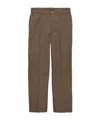 Prada Technical Canvas Pants In Brown