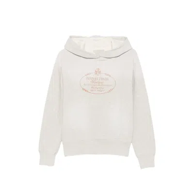 Prada Logo-print Hoodie In Grey