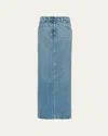 Prada Denim Maxi-skirt In Mid Blue
