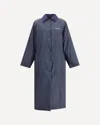 Prada Long Down Jacket In Blue
