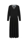Prada Versatile Wool Blend Dress In Black