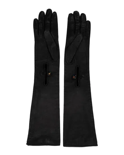 Prada Long Gloves (authentic Pre-loved) In Black