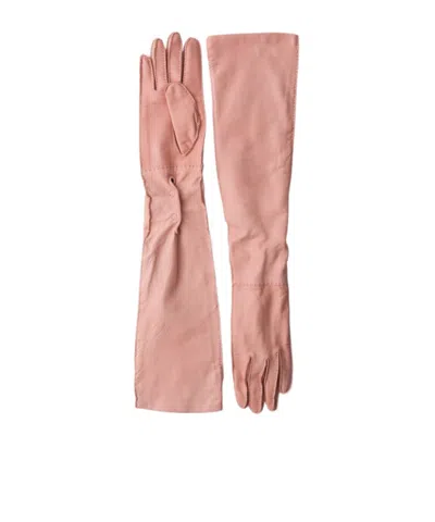 Prada Long Opera Gloves In Orchid Powder