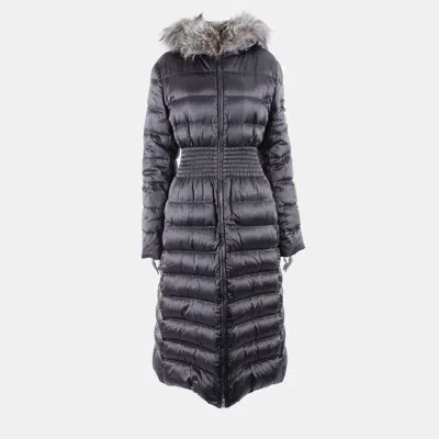 Pre-owned Prada Long Padded Jacket 40 In Gray