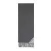 Prada Long Rectangular Cashmere Scarf In Gray