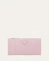 Prada Long Saffiano Wallet In Pink