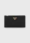 Prada Long Saffiano Wallet In Black