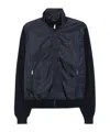 Prada Superfine Wool Zipper Cardigan In Blue