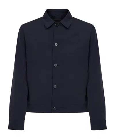 Prada Long Sleeve Casual Jacket In Blue