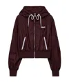Prada Womens Burgundy Hooded Re-nylon Blouson Jacket In Garnet
