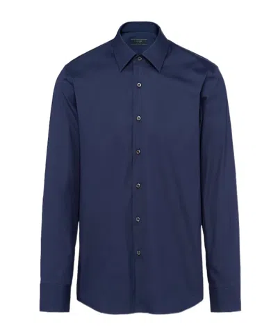 PRADA PRADA LONG-SLEEVED POPLIN SHIRT