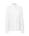 Prada Chest-pocket Button-down Shirt In White