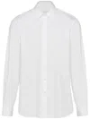 Prada Long-sleeve Cotton Shirt In White