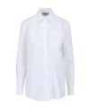 Prada Chest-pocket Button-down Shirt In White