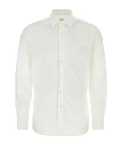 PRADA PRADA LONG-SLEEVED POPLIN SHIRT