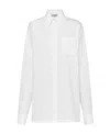 Prada Chest-pocket Button-down Shirt In White