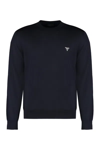 Prada Long Sleeve Crew-neck Sweater In F0008