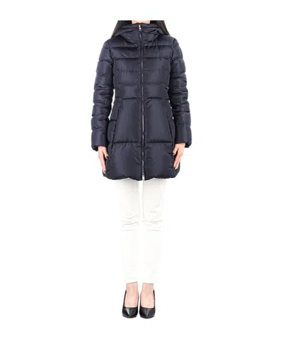 Prada Long Sleeve Down Jacket In Navy