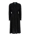 Prada Jacquard Dress Long Sleeves In Black