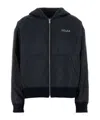 Prada Hooded Design Padded Jacket In Blue