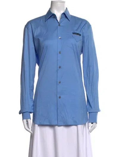 Pre-owned Prada Long Sleeve Shirt In Blue