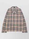 Prada Long Sleeve Shirt Chest Pocket Plaid In Multi