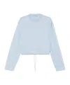 Prada Light Blue Sweater With Elastic Hem In Blue