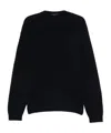 Prada Metallic Knit Wool-blend Sweater In Blue