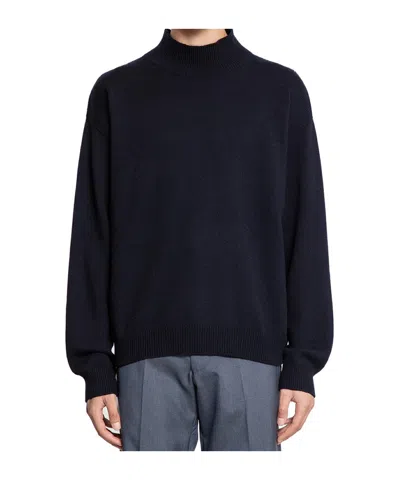 Prada Long Sleeve Sweater In Blue