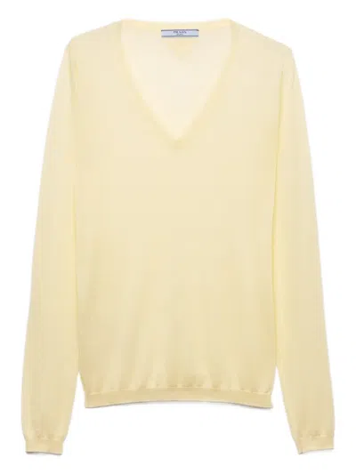 Prada Long-sleeve Sweater In Neutral