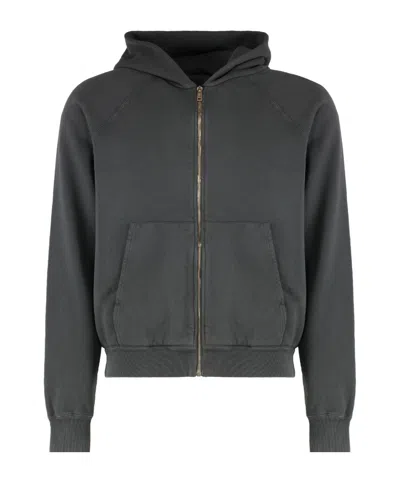 Prada Long Sleeve Sweatshirt Jacket In Black
