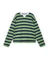 Prada Embroidered Cotton Oversize T-shirt In Green
