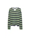 Prada Embroidered Cotton Oversize T-shirt In Green