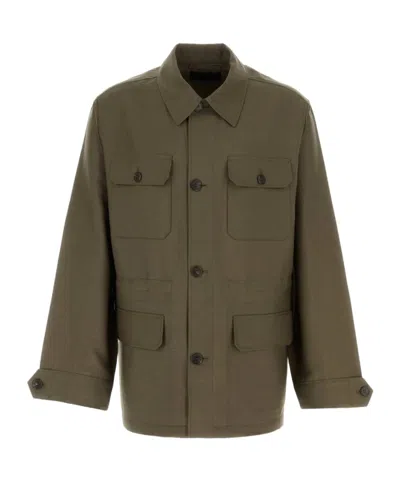 PRADA PRADA LONG-SLEEVED BUTTON-UP JACKET