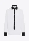Prada White Poplin Oversize Shirt In White