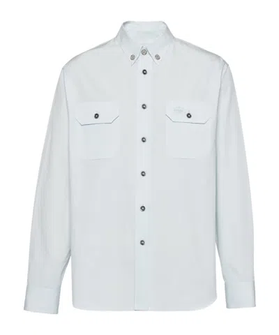 Prada Long-sleeved Button-up Shirt In White