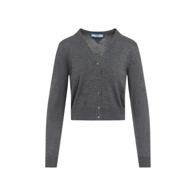 PRADA PRADA V-NECK BUTTON-UP CARDIGAN