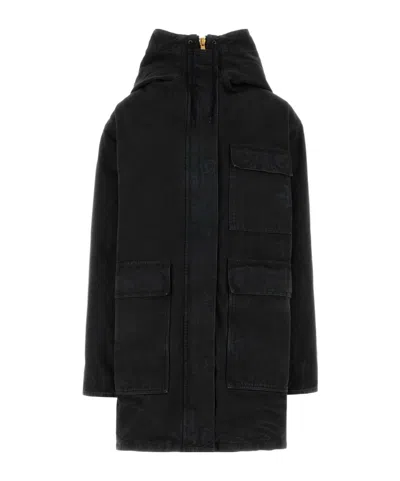 Prada Long-sleeved Casual Jacket In Black
