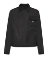 Prada Long-sleeved Casual Jacket In Black
